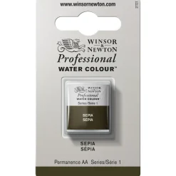 Winsor & Newton Professional akvarelfarve half pan Sepia 609