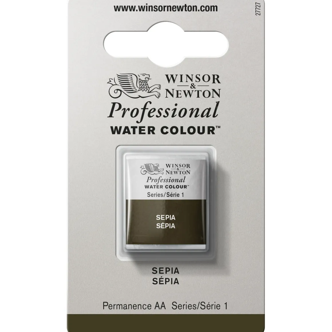 Winsor & Newton Professional akvarelfarve half pan Sepia 609