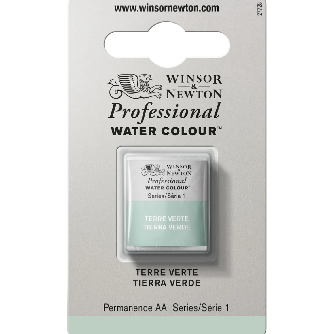 Winsor & Newton Professional akvarelfarve half pan Terre Verte 637