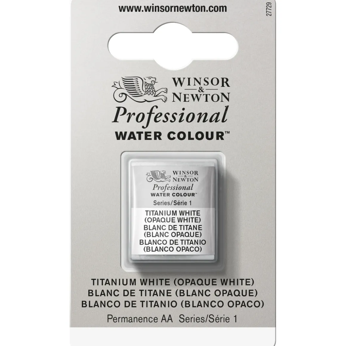 Winsor & Newton Professional akvarelfarve half pan Titan White (Op) 644