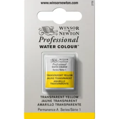 Winsor & Newton Professional akvarelfarve half pan Transparent Yell 653