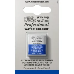 Winsor & Newton Professional akvarelfarve half pan Ultramarin (green shade) 667