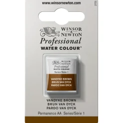 Winsor & Newton Professional akvarelfarve half pan Vandyke Brown 676