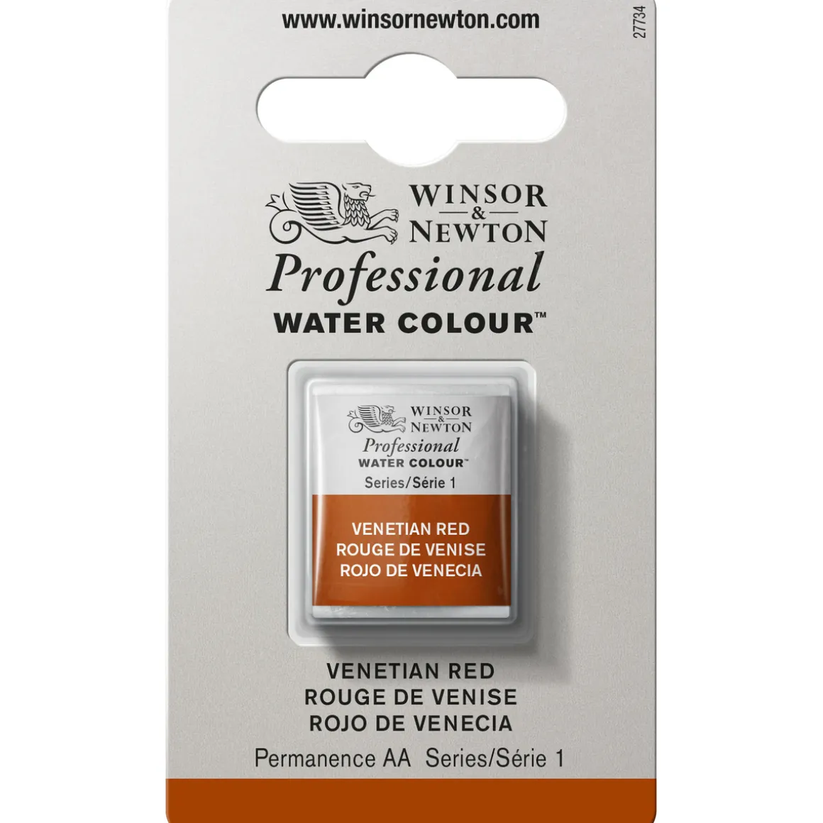 Winsor & Newton Professional akvarelfarve half pan Red 678