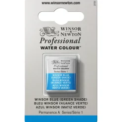 Winsor & Newton Professional akvarelfarve half pan Wins Blue (green shade) 707