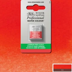 Winsor & Newton Professional akvarelfarve half pan Cadmium-free Scarlet 903