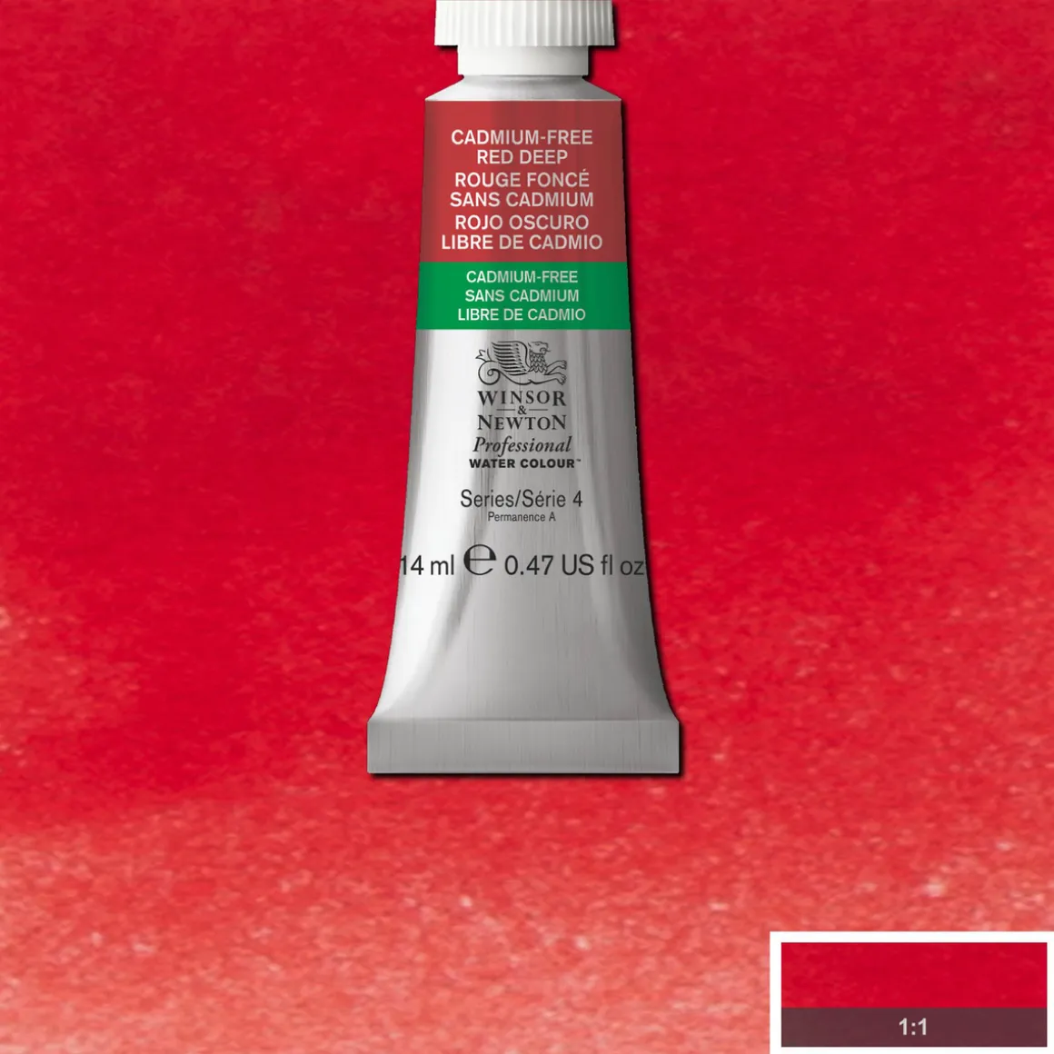 Winsor & Newton Professional akvarelfarve 14 ml Cadmium-free Red Deep 895
