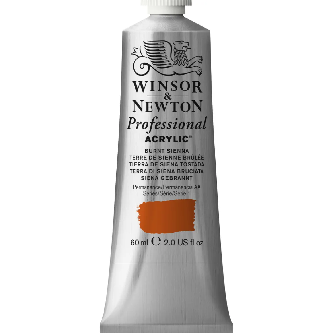 Winsor & Newton Professional akrylfarve 60 ml Burnt Sienna 074