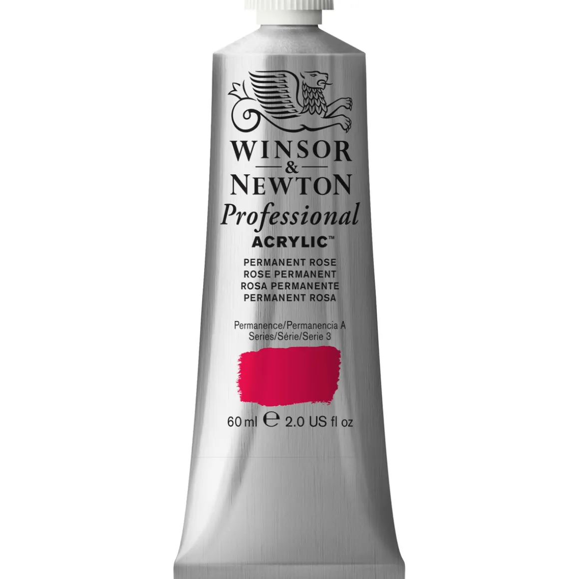 Winsor & Newton Professional akrylfarve 60 ml Permanent Rose 502; 60 ml