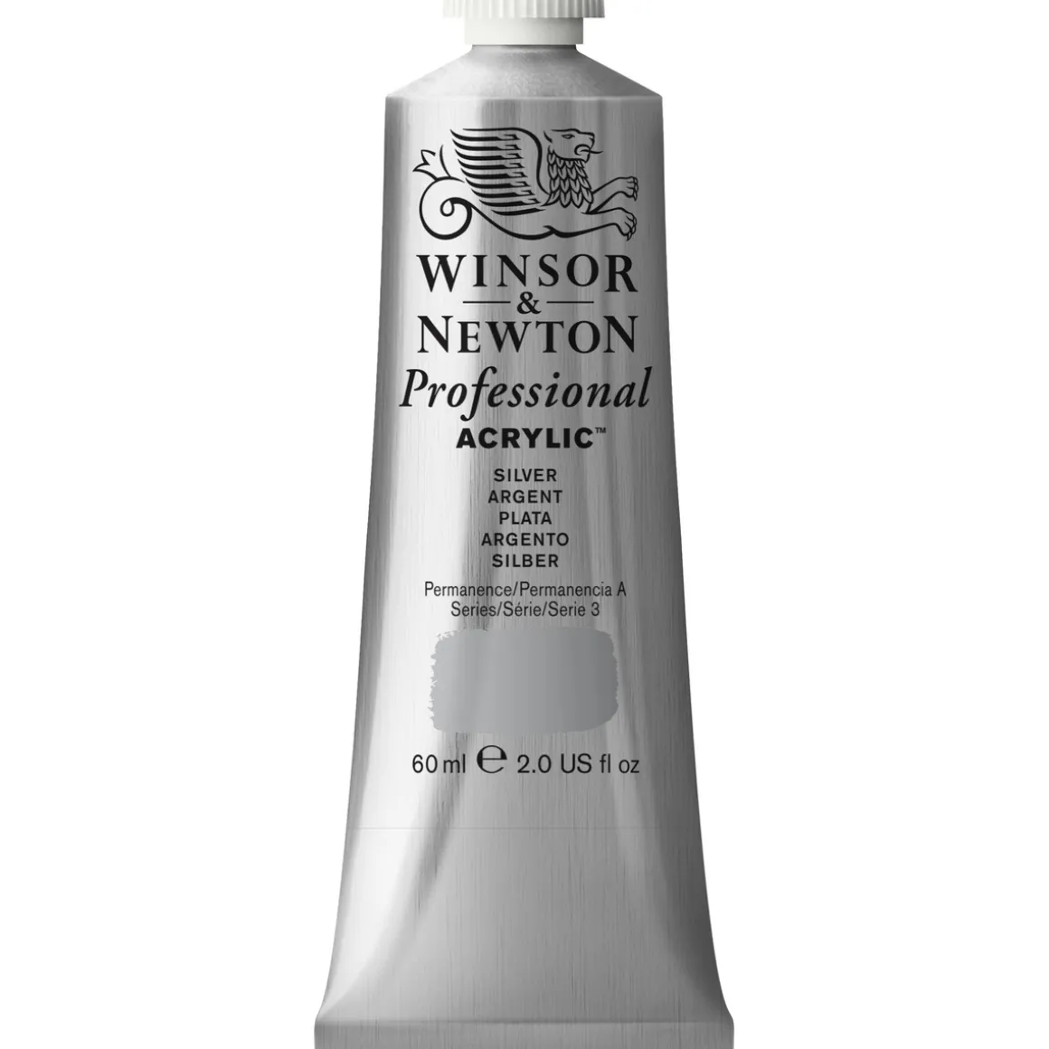 Winsor & Newton Professional akrylfarve 60 ml Silver 617