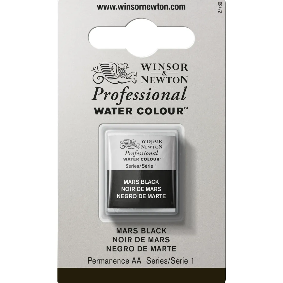 Winsor & Newton Professional akvarelfarve half pan Mars Black 386