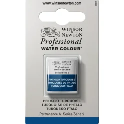 Winsor & Newton Professional akvarelfarve half pan Phthalo Turquoise 526