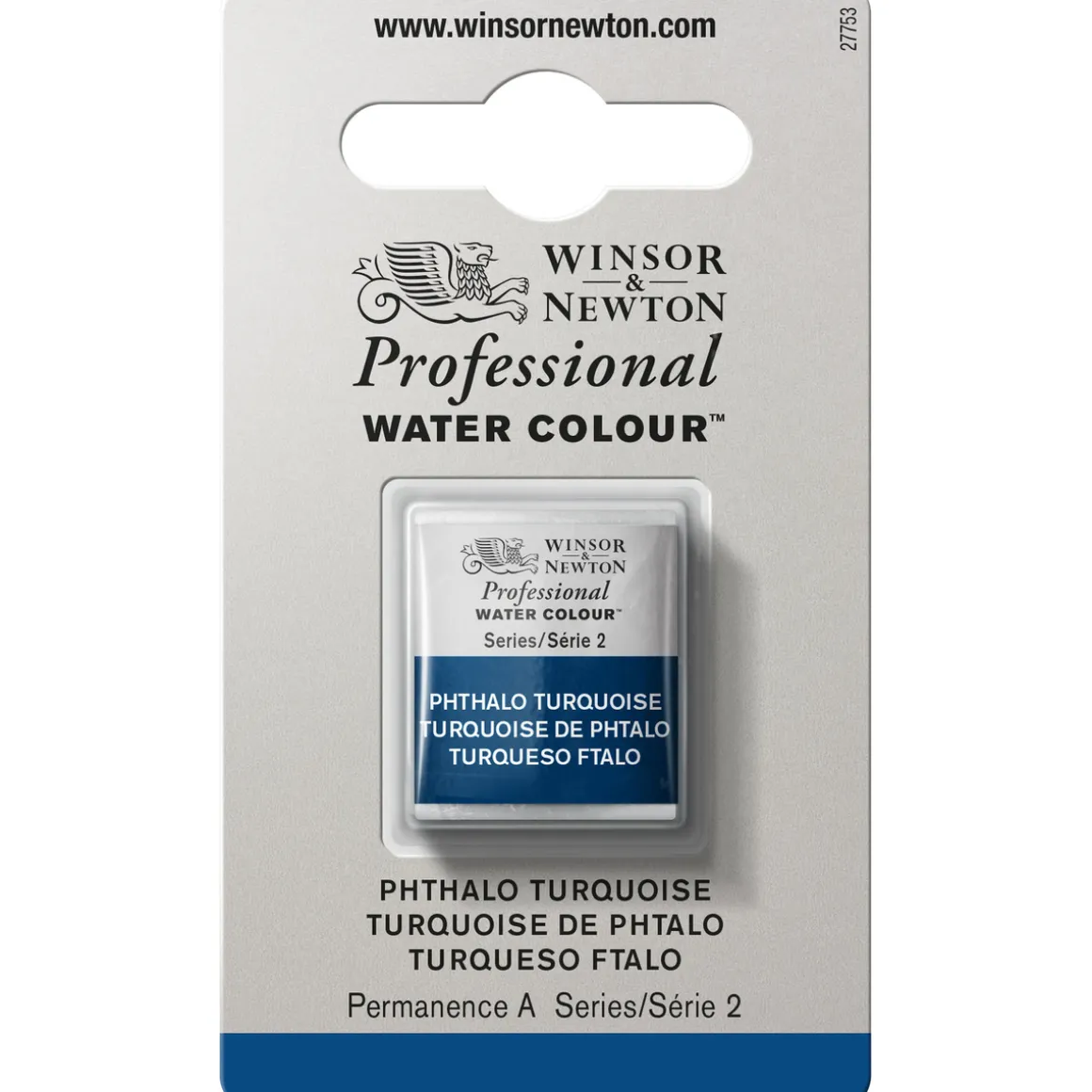 Winsor & Newton Professional akvarelfarve half pan Phthalo Turquoise 526