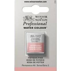 Winsor & Newton Professional akvarelfarve half pan Potter'S Pink 537