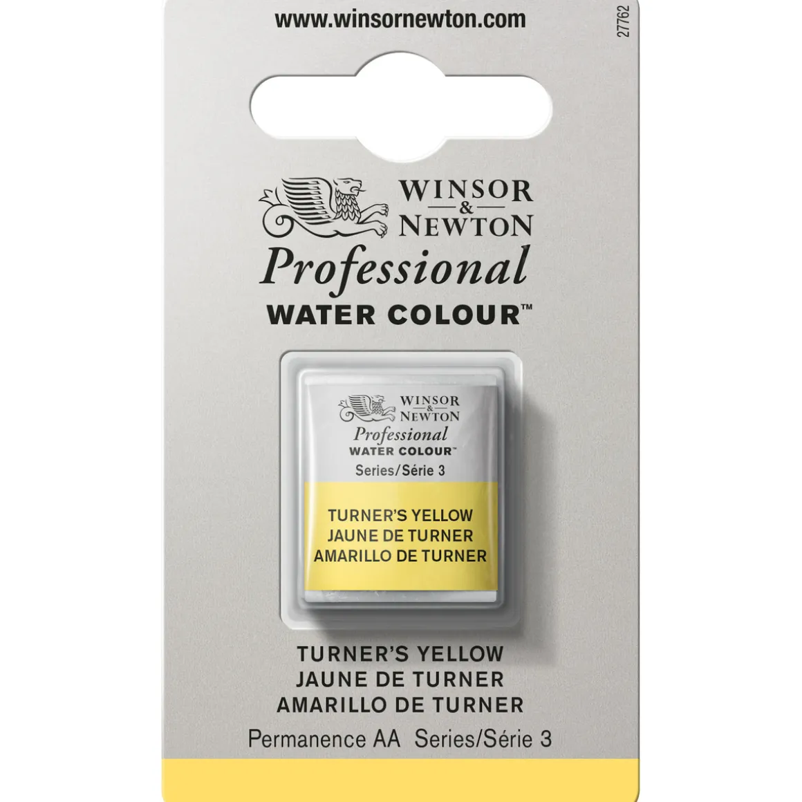 Winsor & Newton Professional akvarelfarve half pan Turner's Yellow 649