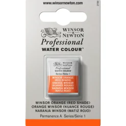 Winsor & Newton Professional akvarelfarve half pan Winsor Orange (red shade) 723