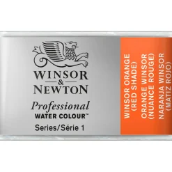 Winsor & Newton Professional akvarelfarve 1/1 pan Winsor Orange (red shade) 723