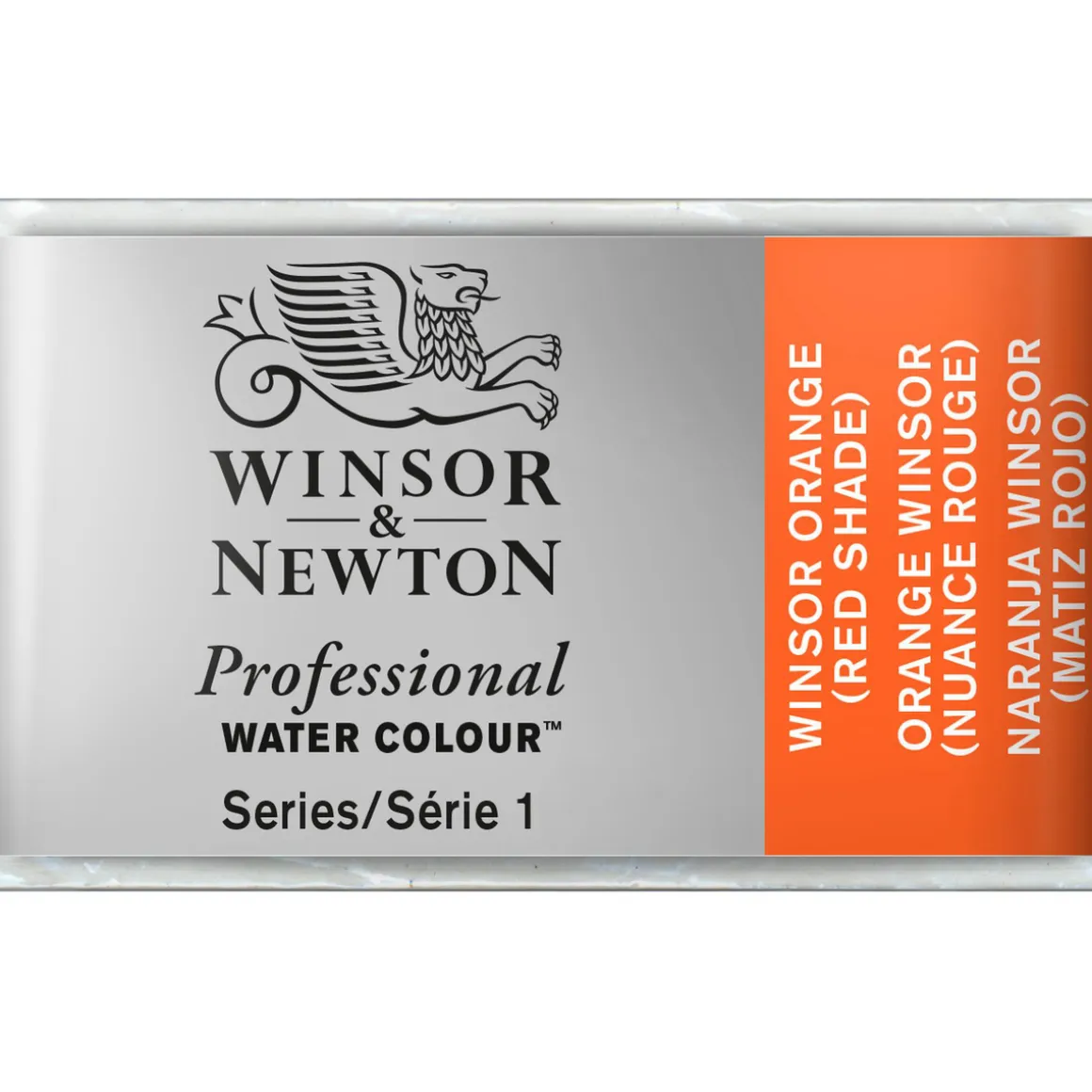 Winsor & Newton Professional akvarelfarve 1/1 pan Winsor Orange (red shade) 723