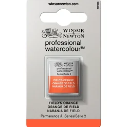 Winsor & Newton Professional Revival akvarelfarve half pan Field's Orange 418