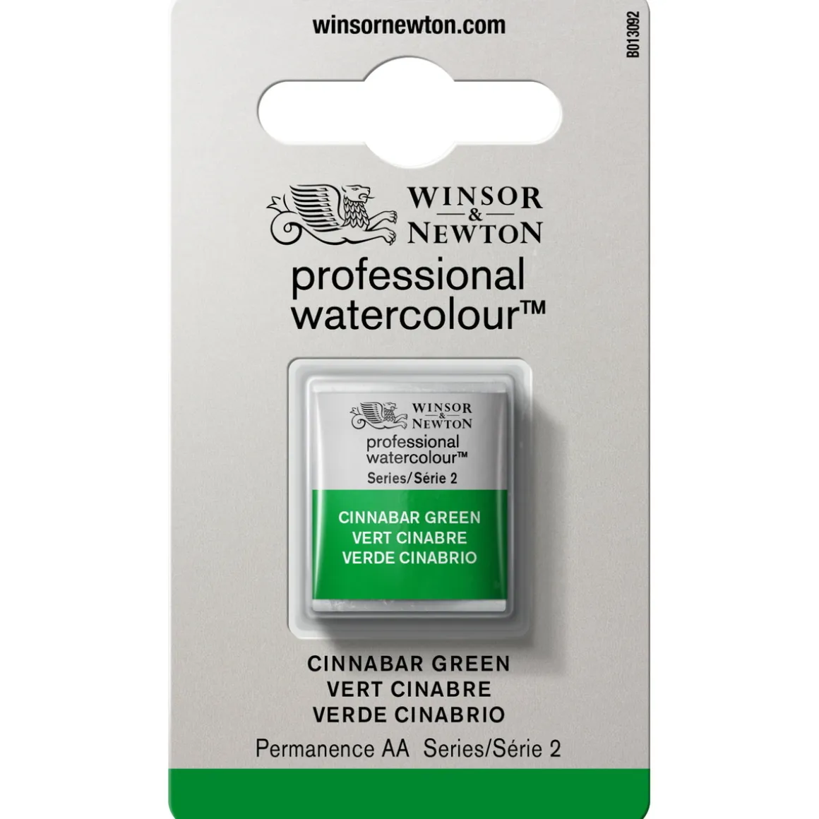 Winsor & Newton Professional Revival akvarelfarve half pan Cinnabar Green 420