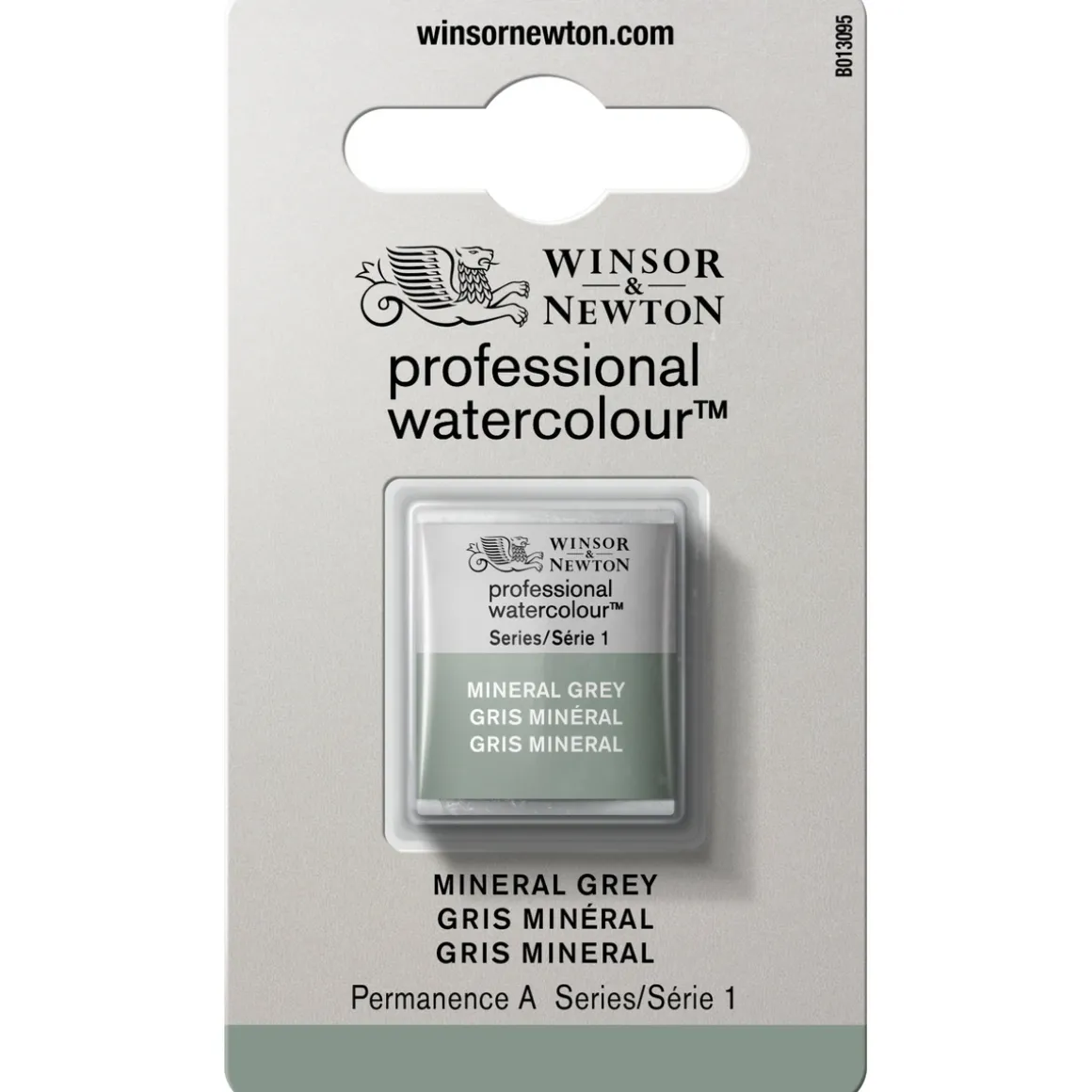 Winsor & Newton Professional Revival akvarelfarve half pan Mineral Grey 427