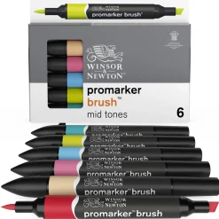 W&N Prom. Brush 6xMid T. Set