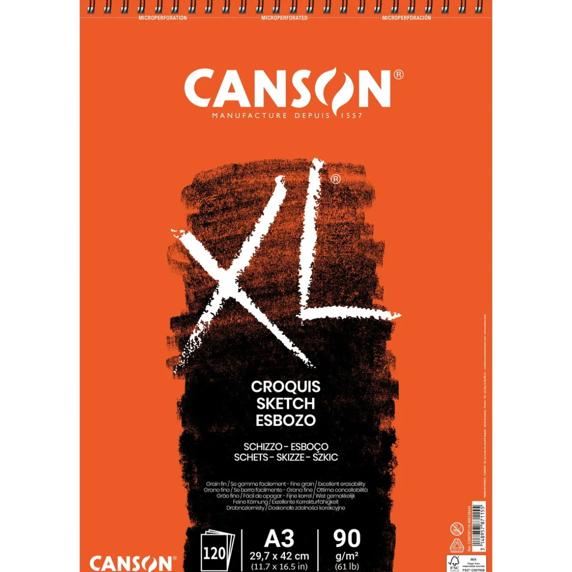 XL Croquis skitseblok A3 90 g