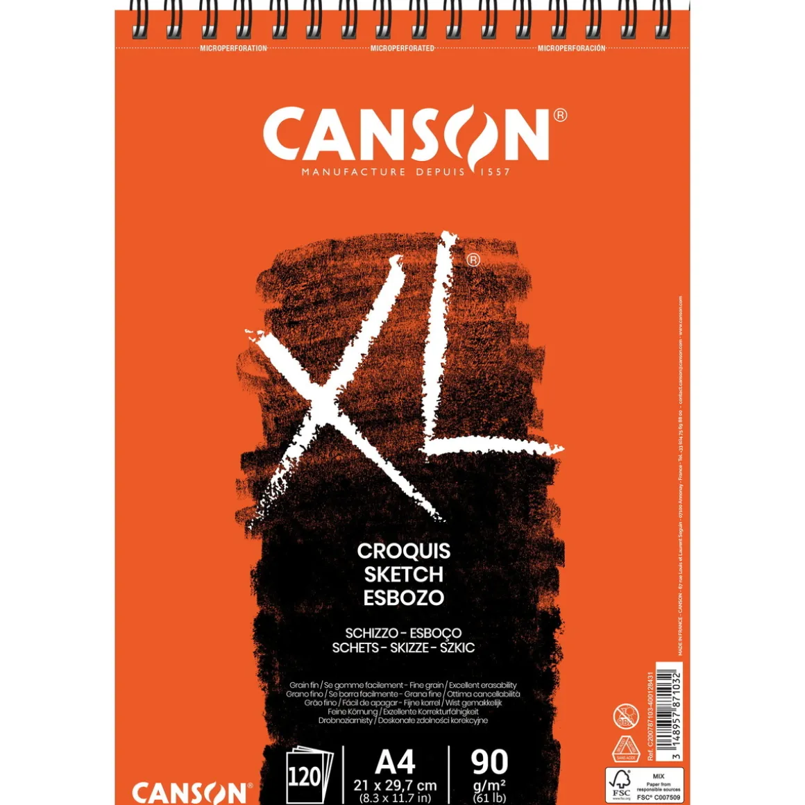 XL Croquis skitseblok A4 90 g